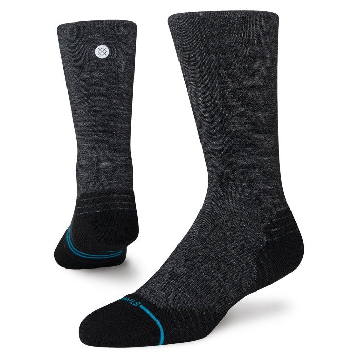 STANCE LIGHT WOOL CREW SOKKEN - BLACK