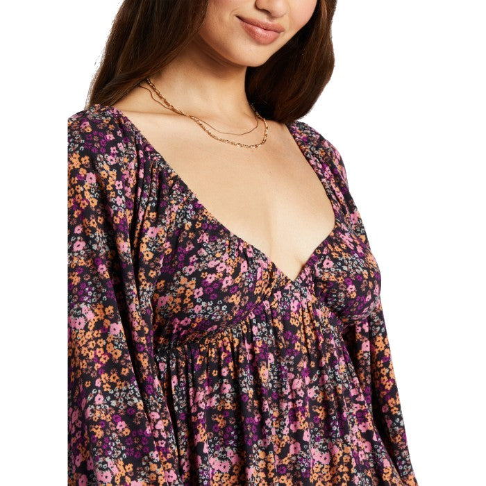 ROXY SWEETEST SHORES JURK - ANTHRACITE FLORAL DAZE