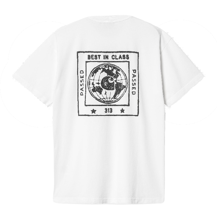 CARHARTT WIP STAMP SHORT SLEEVE T-SHIRT - WHITE/BLACK