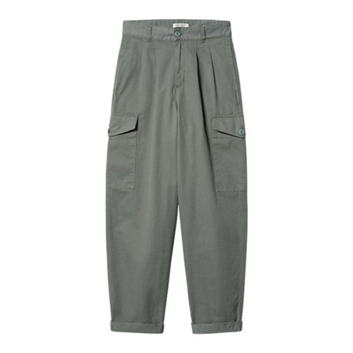 CARHARTT WIP W' COLLINS BROEK - SMOKE GREEN (GARMENT DYED)