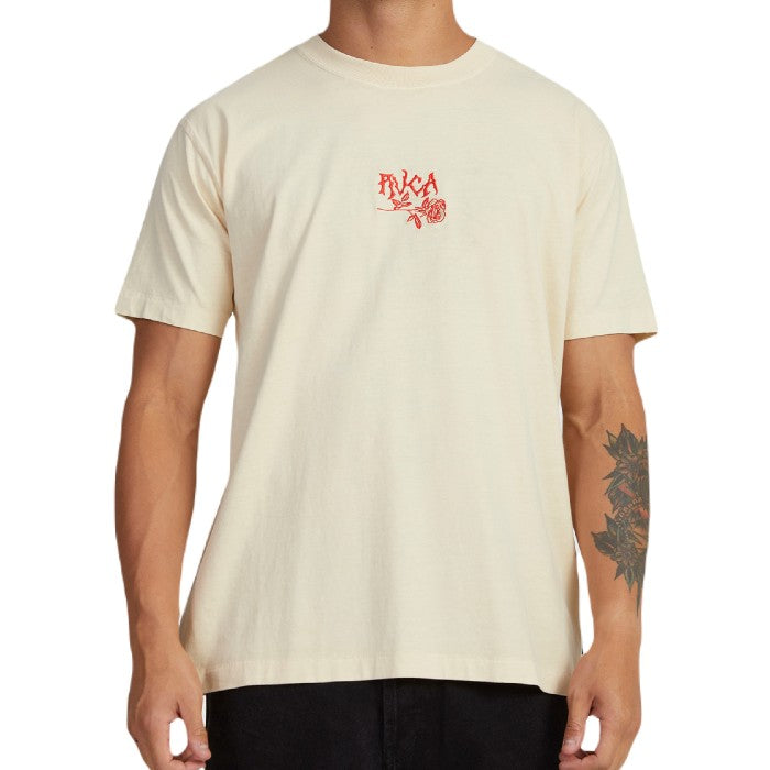 RVCA ROSES SHORT SLEEVE T-SHIRT - LATTE