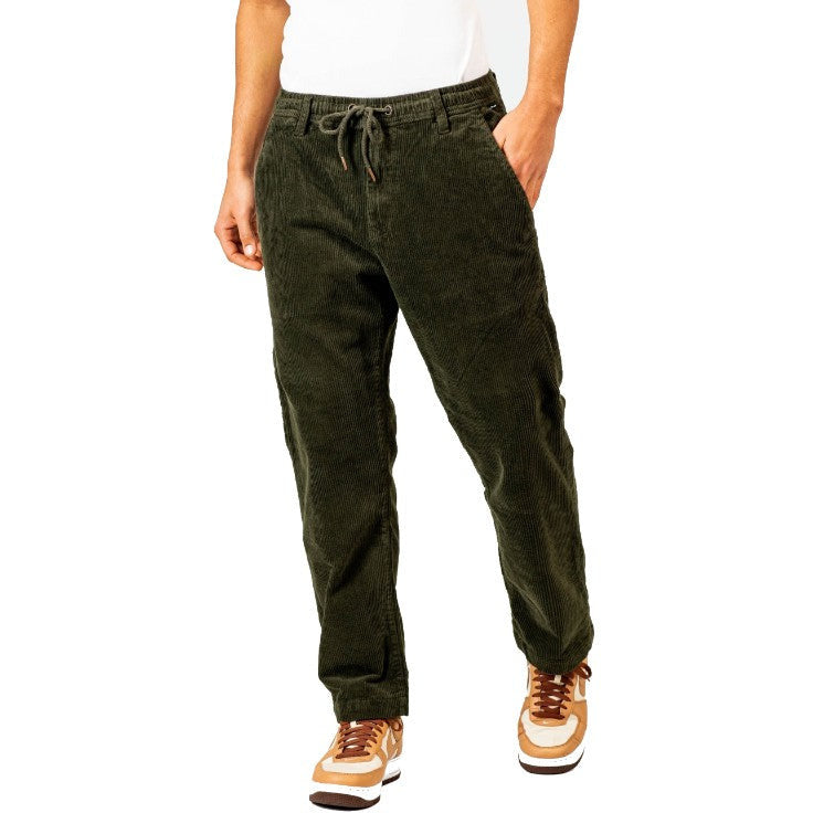 REELL REFLEX LOOSE CHINO CORD - DARK GREEN