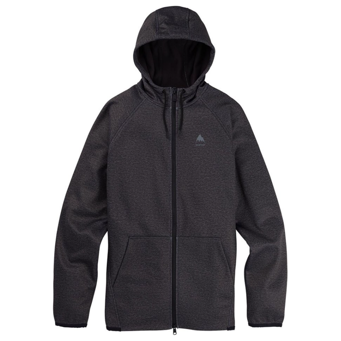 BURTON CROWN WEATHERPROOF FULL ZIP VEST -  TRUE BLACK HEATHER