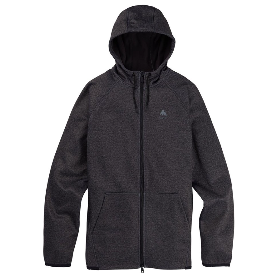 BURTON CROWN WEATHERPROOF FULL ZIP VEST - TRUE BLACK HEATHER