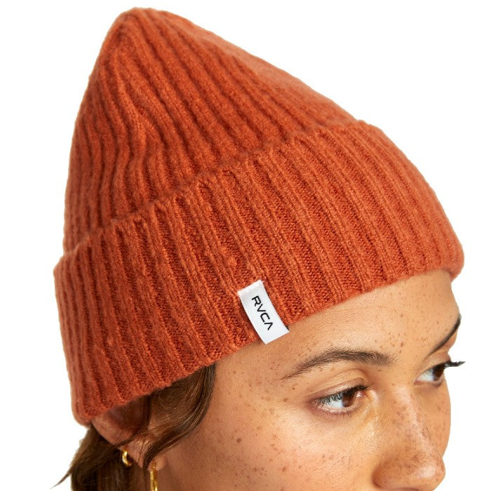 RVCA WARM EYES STRAPBACK BEANIE - CINNAMON