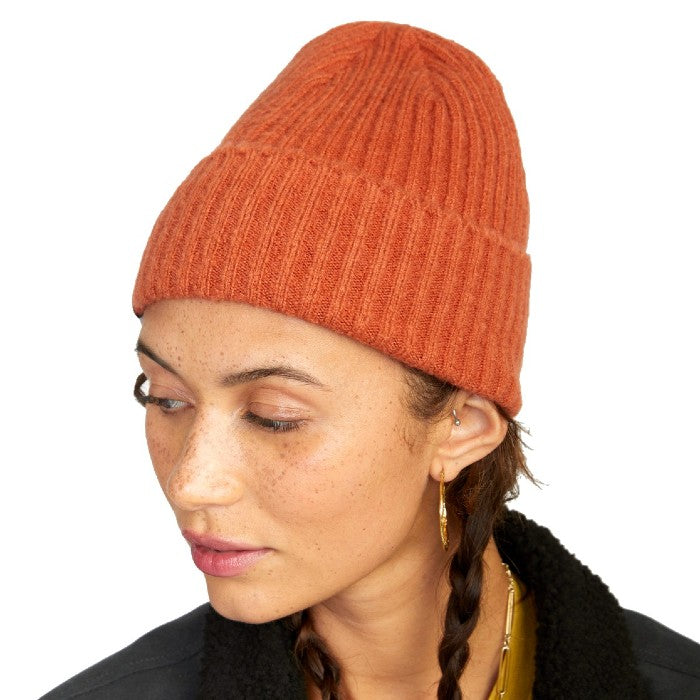 RVCA WARM EYES STRAPBACK BEANIE - CINNAMON