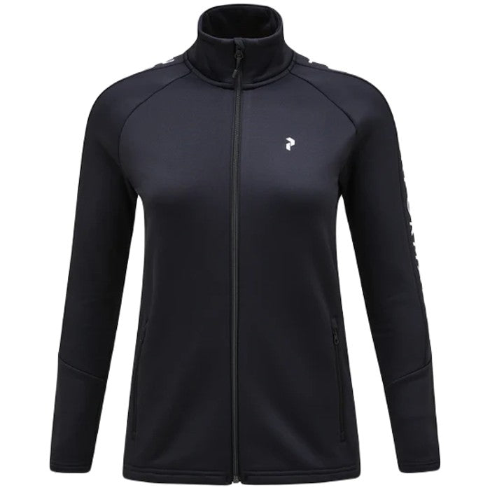 PEAK PERFORMANCE  RIDER ZIP TUSSENLAAGJAS - BLACK