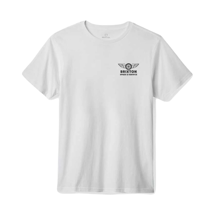 BRIXTON SPOKE SHORT SLEEVE STANDARD T-SHIRT - WHITE