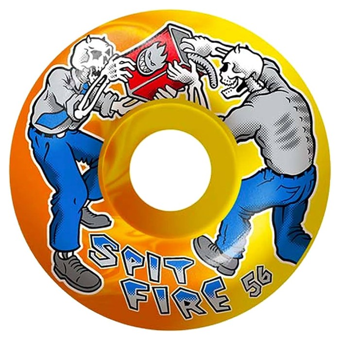 SPITFIRE FORMULA FOUR TEAM FIREFIGHT 99A CLASSIC SKATEBOARD WIELEN 56 MM - ORANGE/YELLOW