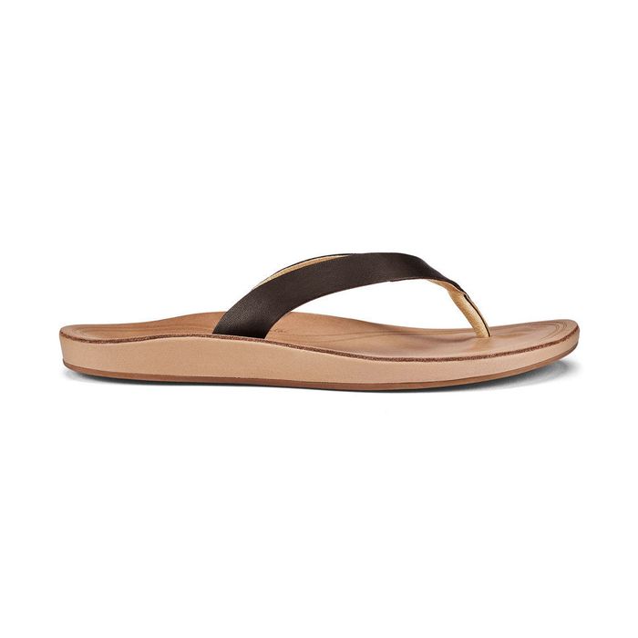 OLUKAI NONOHE TEENSLIPPERS - DARK JAVA/GOLDEN SAND