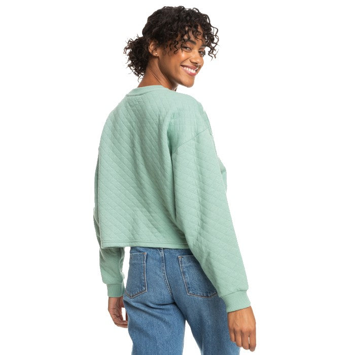 ROXY SURF BREAK CREW SWEATER - BLUE SURF