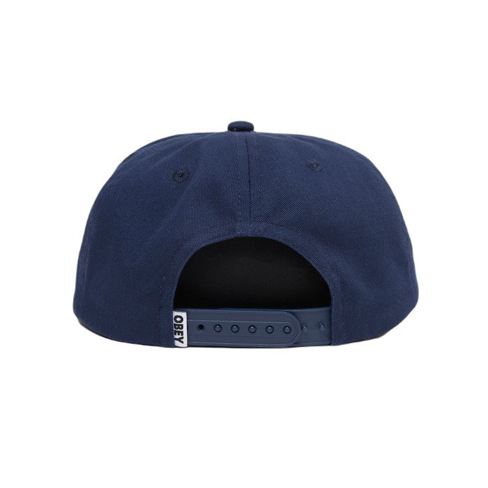 OBEY RECORDS 5 PANEL SNAPBACK PET - MILD NAVY