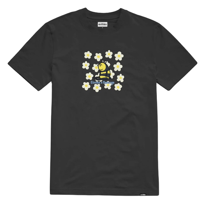 ETNIES BEEINGS FLORAL T-SHIRT - BLACK