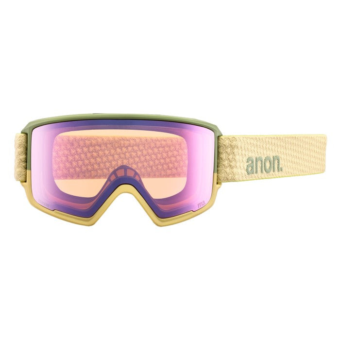 ANON M3 WINTERSPORT GOGGLES + BONUS LENS + MFI® FACE MASK - MUSHROOM/PERCEIVE VARIABLE GREEN/PERCEIVE CLOUDY PINK