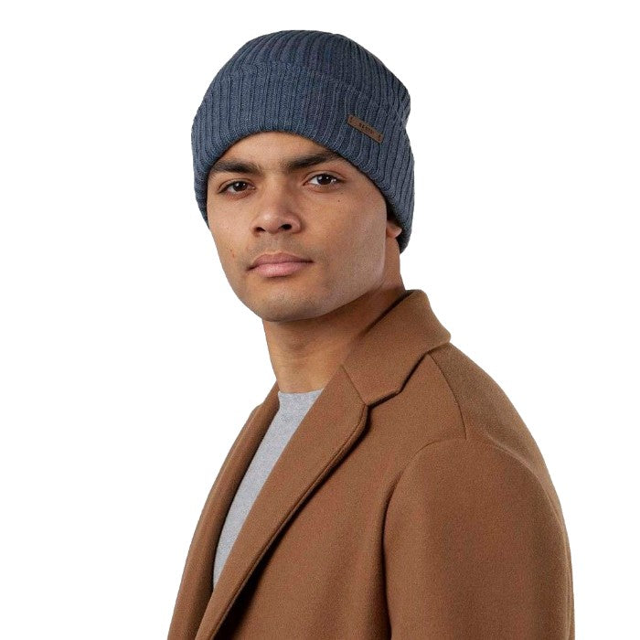 BARTS WILBERT TURNUP BEANIE - BLUE