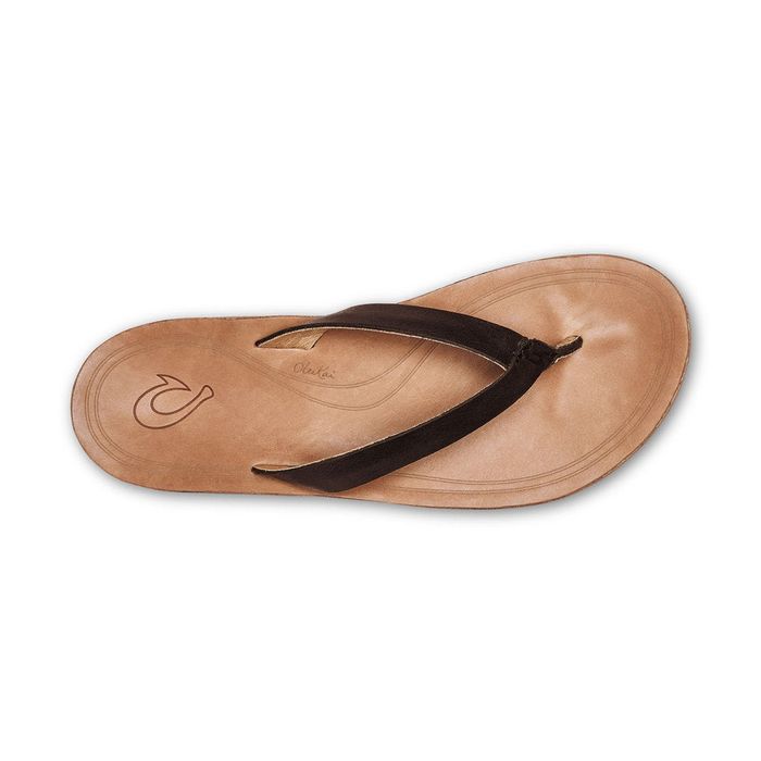 OLUKAI NONOHE TEENSLIPPERS - DARK JAVA/GOLDEN SAND