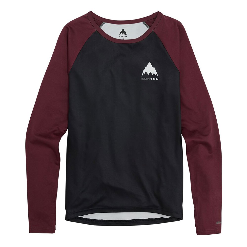 BURTON WOMEN'S ROADIE X BASE LAYER THERMOSHIRT - TRUE BLACK/ALMANDINE