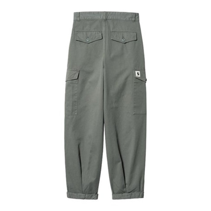 CARHARTT WIP W' COLLINS BROEK - SMOKE GREEN (GARMENT DYED)