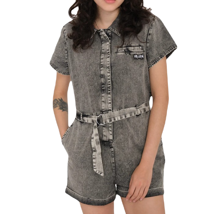 VOLCOM ASPHALT PLAYSUIT - BLACK