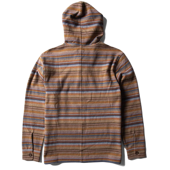 VISSLA DESCANSO HOODED POPOVER HOODIE - DARK HONEY