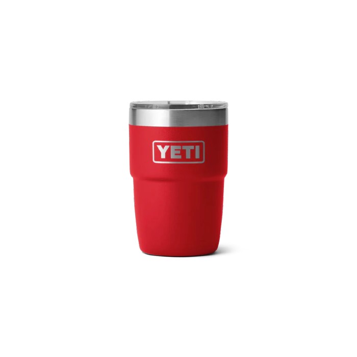 YETI RAMBLER® 8 OZ.(237 ML) DUBBELWANDIGE BEKER MET MAGSLIDER™- DEKSEL - RESCUE RED