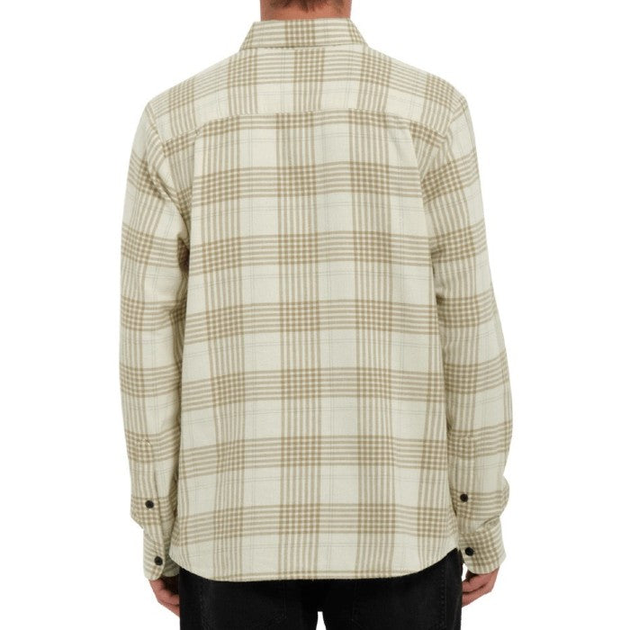 VOLCOM CADEN PLAID LONG SLEEVE OVERHEMD - DIRTY WHITE