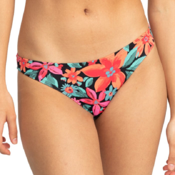 ROXY BEACH CLASSICS BIKINIBROEKJE - ANTHRACITE FLORAL FIESTA BIG