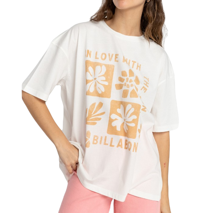 BILLABONG IN LOVE WITH THE SUN T-SHIRT - SALT CRYSTAL