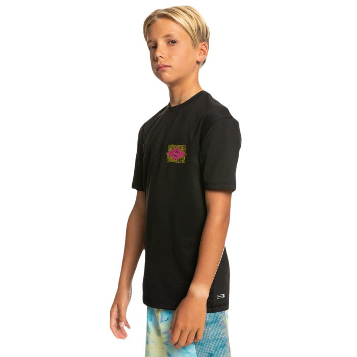 QUIKSILVER RADIC SURF UPF 50 SURF T-SHIRT BOYS - BLACK