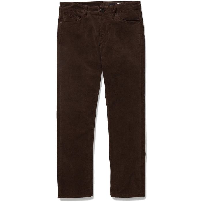 VOLCOM SOLVER 5 POCKET CORDUROY BROEK - DARK BROWN