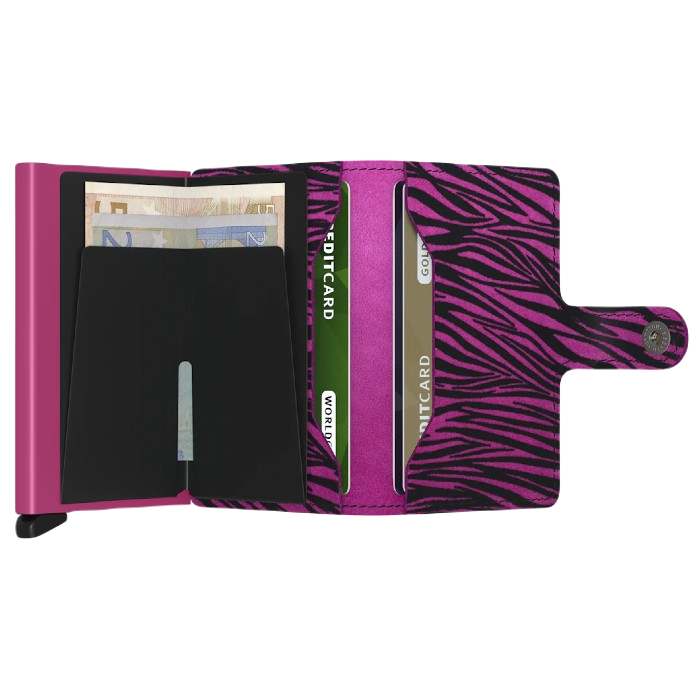 SECRID MINIWALLET PORTEMONNEE - ZEBRA FUCHSIA