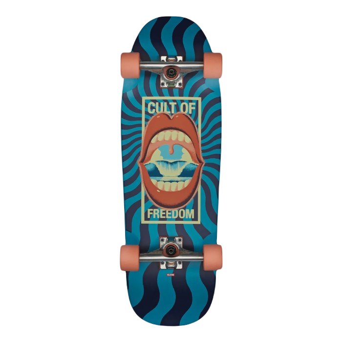 GLOBE DEALER 9.5" CRUISER COMPLETE - CULT OF FREEDOM/BLUE