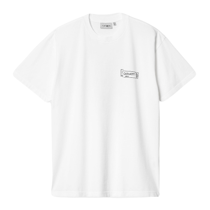 CARHARTT WIP STAMP SHORT SLEEVE T-SHIRT - WHITE/BLACK