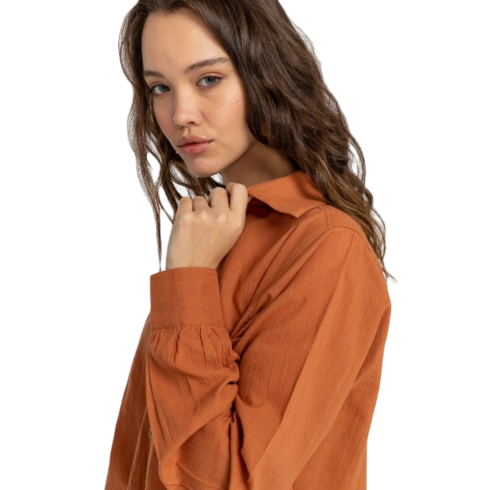 BILLABONG SWELL OVERSHIRT/BLOUSE - GOLDEN BROWN