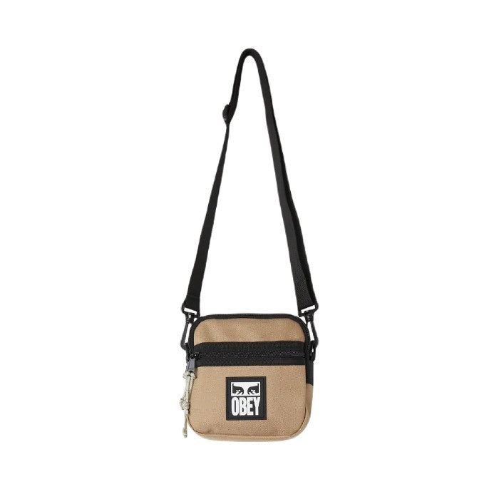 OBEY SMALL MESSENGER SCHOUDERTAS - CARAMEL BROWN