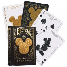 POKERKAARTEN BICYCLE MICKEY BLACK/GOLD