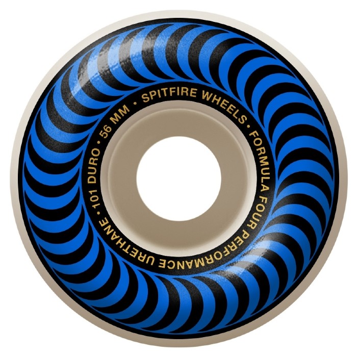 SPITFIRE FORMULA FOUR CLASSIC 101D SKATEBOARD WHEELS 56 MM - NATURAL/BLUE