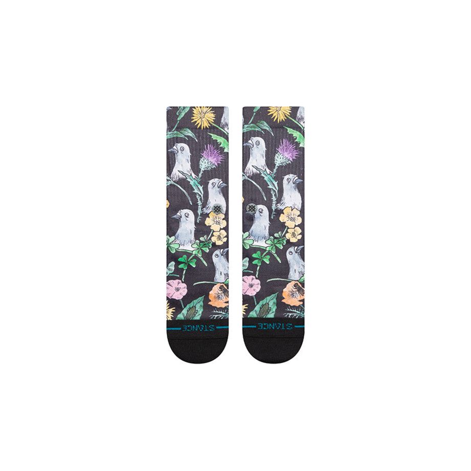 STANCE JUST FLOCKED SOKKEN - BLACK