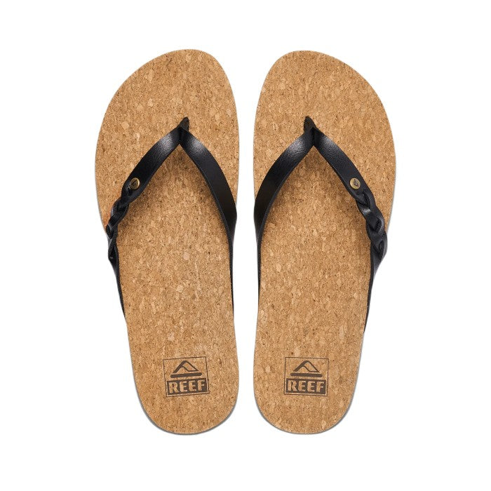 REEF CUSHION COURT FLIP FLOPS - TWISTBLACK