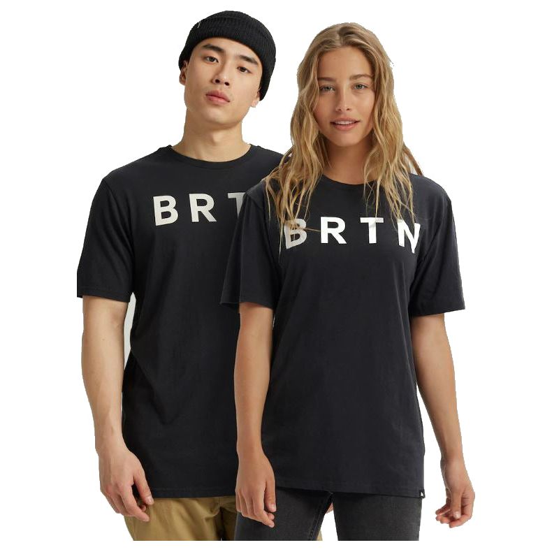 BURTON BRTN SHORT SLEEVE T-SHIRT - TRUE BLACK (UNISEX)