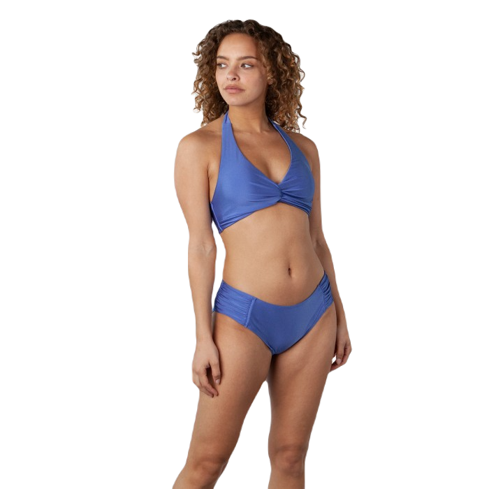 BARTS ISLA CROSS HALTER BIKINI TOP - BLUE