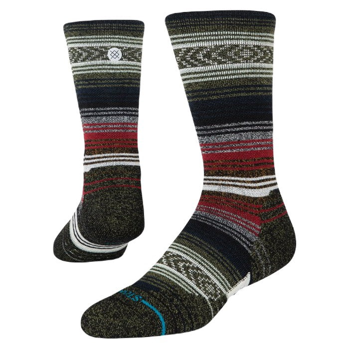 STANCE MID WOOL CREW SOKKEN - BLACK/RED