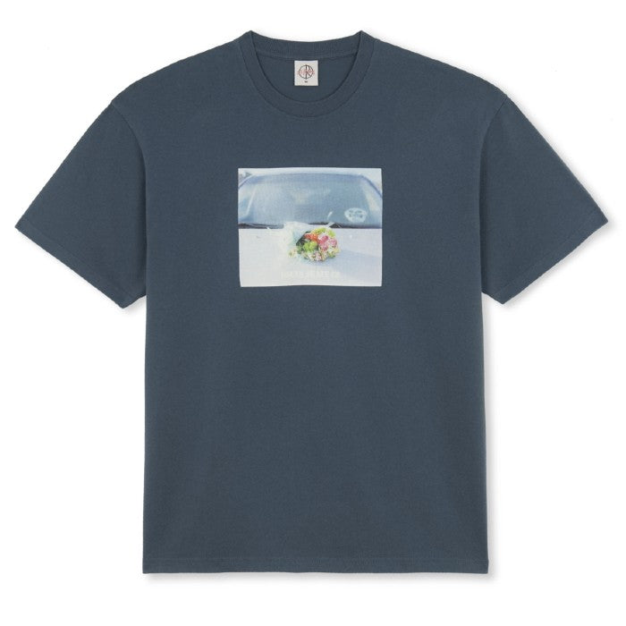 POLAR DEAD FLOWERS T-SHIRT - GREY BLUE