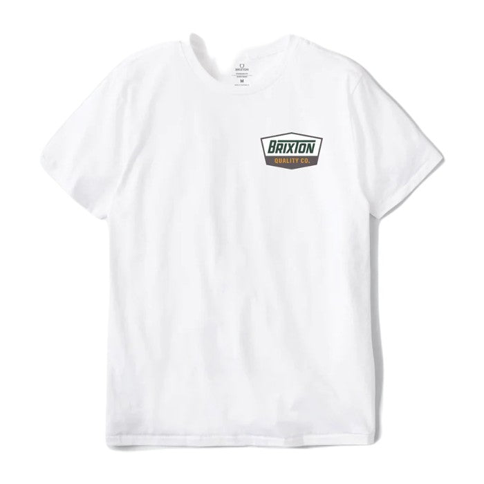 BRIXTON REGAL SHORT SLEEVE STANDARD T-SHIRT - WHITE/PINE NEEDLE