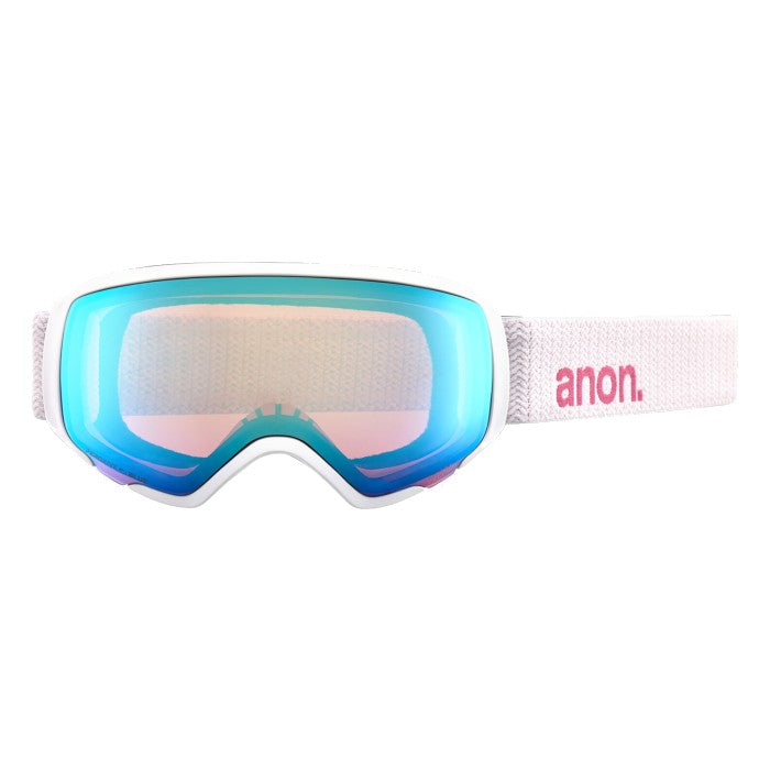 ANON WM1 WINTERSPORTBRILLE + BONUS-LINSE + MFI®-GESICHTSMASKE – WEISS/PERCEIVE CLOUDY PINK/PERCEIVE VARIABLE BLUE