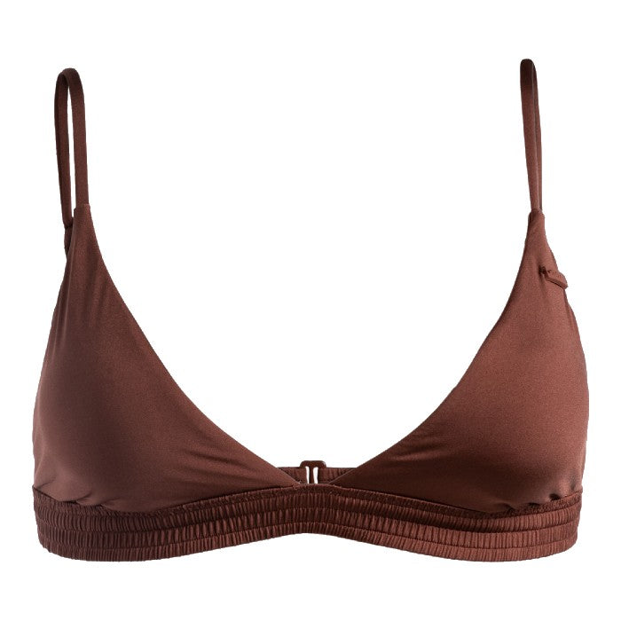 ROXY SILKY TRI BIKINI TOP - ROOT BEER