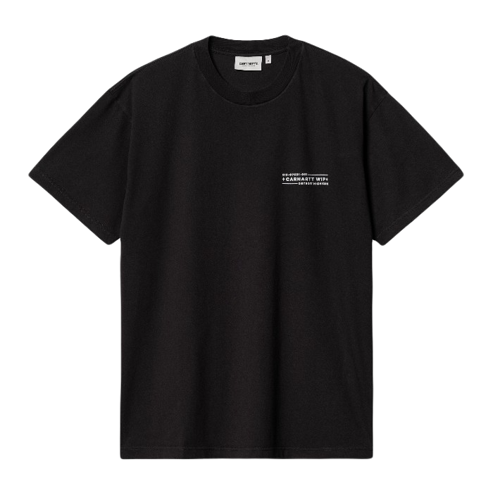 CARHARTT WIP STAMP SHORT SLEEVE T-SHIRT - BLACK/WHITE