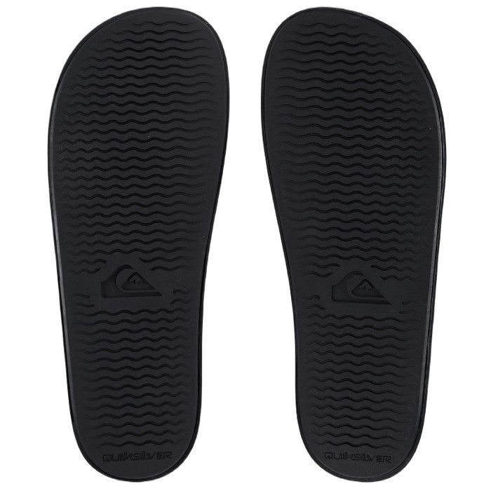 QUIKSILVER RIVI SLIDE ADJUST SLIPPERS - BLACK/GREY/BLACK