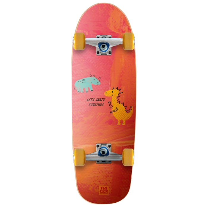 TRICKS DINOS 8.25" CHILDREN'S KATEBOARD COMPLETE