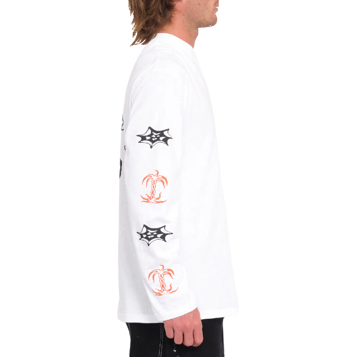 VOLCOM FA KEUTCHI LONG SLEEVE T-SHIRT WHITE